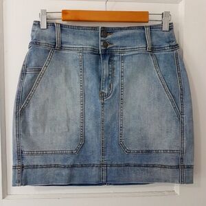 Esqualo Denim Mini Skirt Light Wash Sz 6